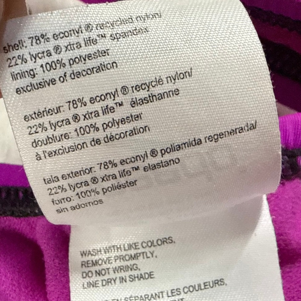 Speedo 12 PowerFlex Quantum Splice Eco One Piece Swimsuit Grey Pink Training - Picture 8 of 8